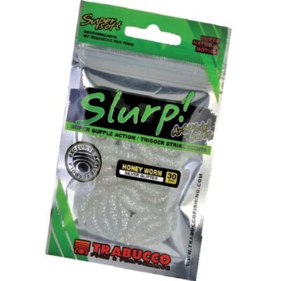 Trabucco Slurp Bait Honey Worm XL Silver Glitter 25 db ezüstös méhlárva
