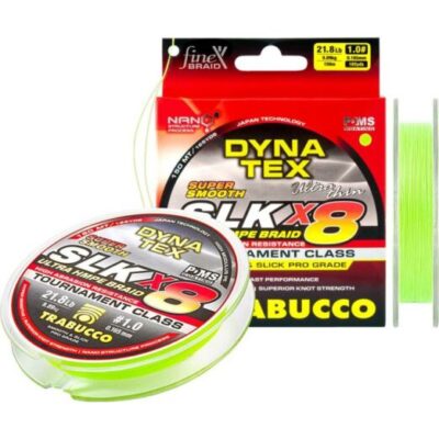 Trabucco Dyna-Tex Slk X8 SS 150 m 0,128mm lime zöld fonott zsinór