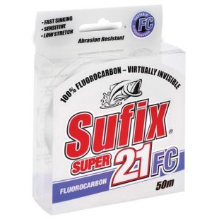 Sufix SUPER 21 FLUORO CLEAR 0,18mm 50M
