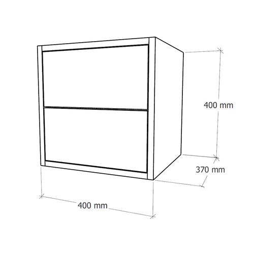 Boxie 2 fiókos fali szekrény 40x40x37 cm fehér - Image 2