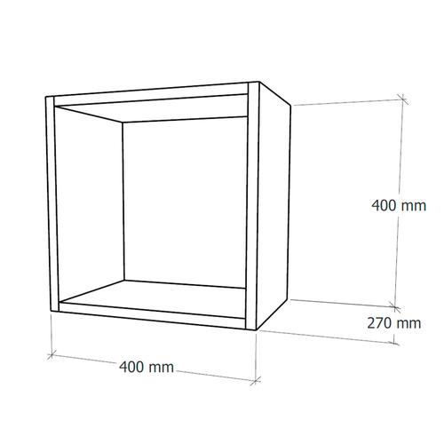 Boxie nyitott fali szekrény 40x40x27 cm fehér - Image 3
