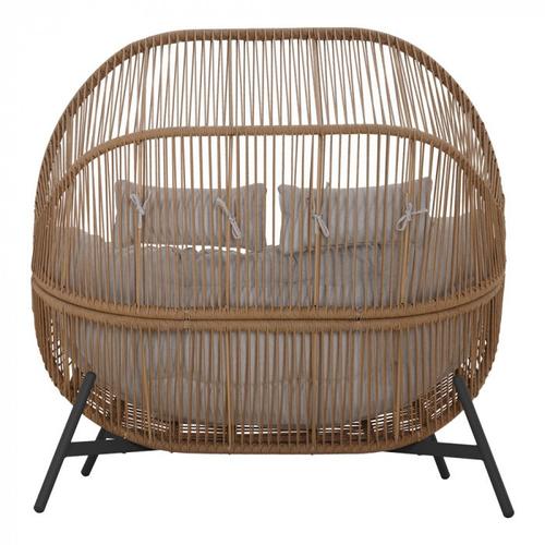 HOLAND rattan dupla kosárfotel bézs - Image 3