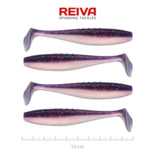 REIVA Flat Minnow Shad 10cm 4db/cs (Purple Pearl)