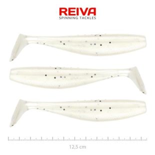 REIVA Flat Minnow shad 12,5cm 3db/cs (Pearl Dot)
